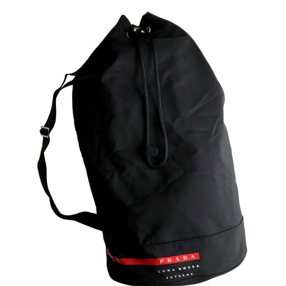 Prada Luna Ross Extreme Black Toggle Drawstring Duffle Shoulder Bag - Picture 2 of 5